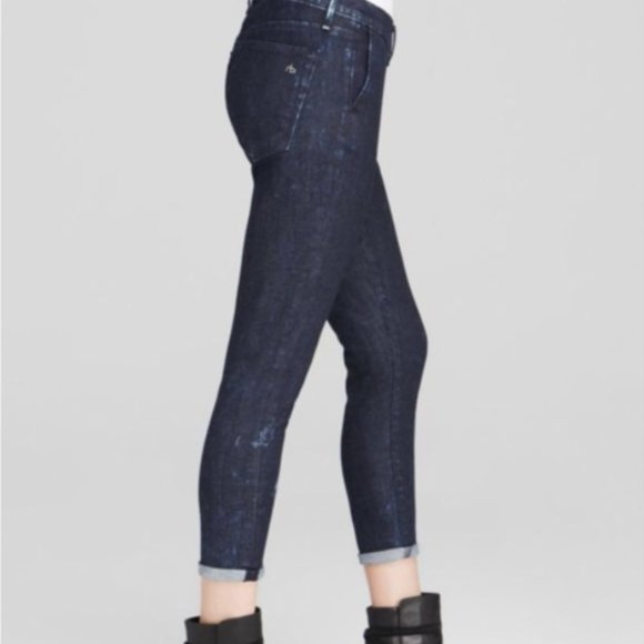 NWT Rag and Bone Ice Dash Trouser Ice Blue Denim Jeans Women's Size 25 ! - Picture 2 of 13